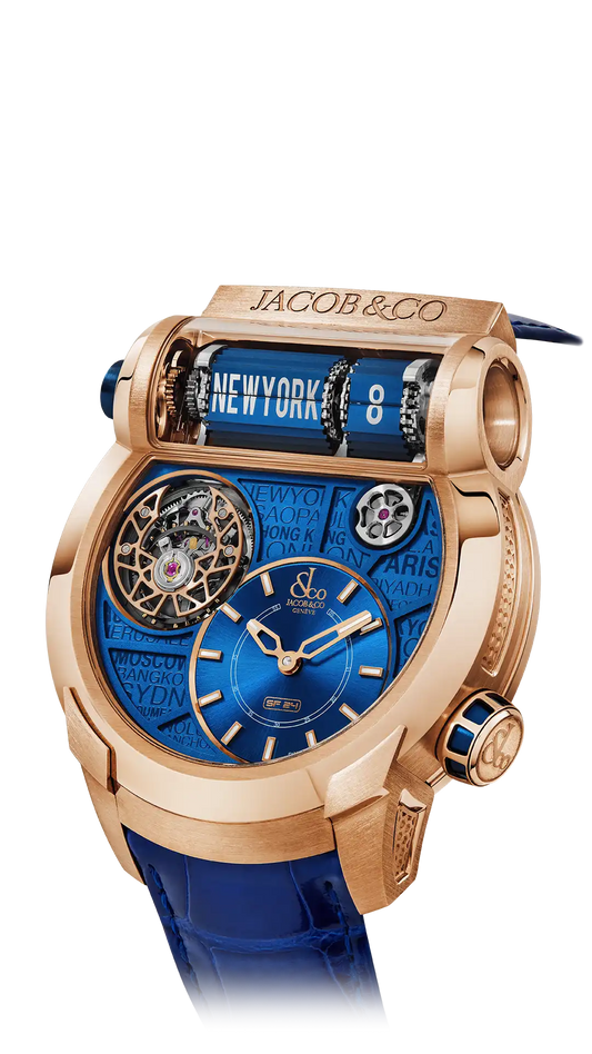 Epic SF24 Tourbillon - Rose Gold Blue City Dial