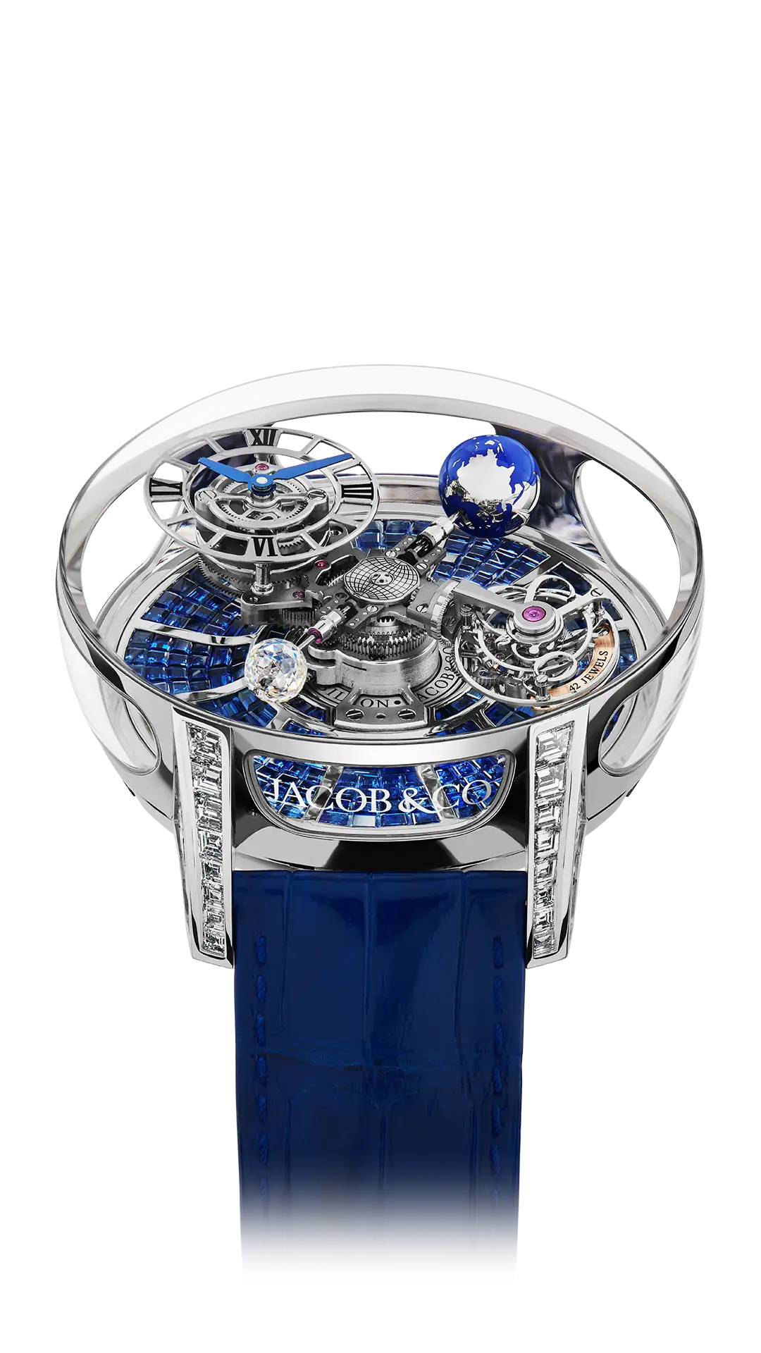 Astronomia Tourbillon Baguette - Rose Gold, Baguette Multicolor Sapphires