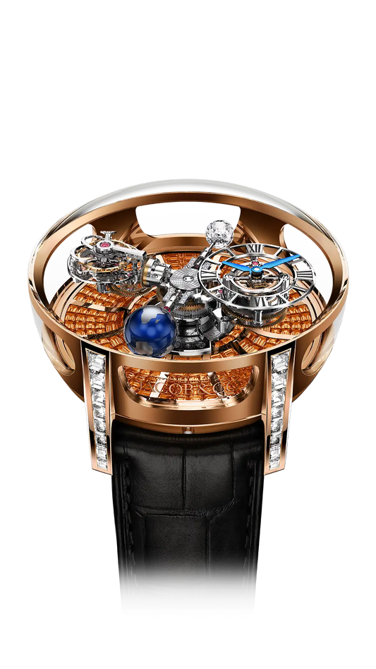 Astronomia Tourbillon Baguette - Rose Gold, Orange Sapphires
