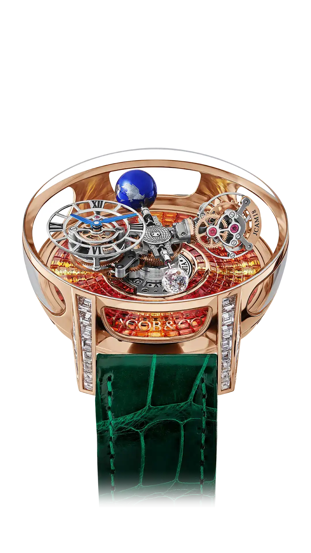 Astronomia Tourbillon Baguette - Rose Gold, Rubies