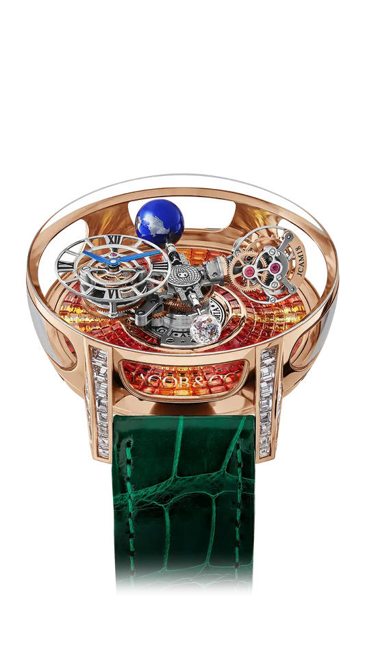 Astronomia Tourbillon Baguette - Rose Gold, Baguette Multicolor Sapphires