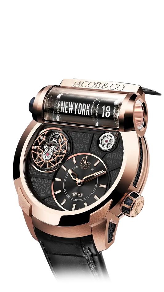Epic SF24 Tourbillon - Rose Gold Black PVD Grid Dial