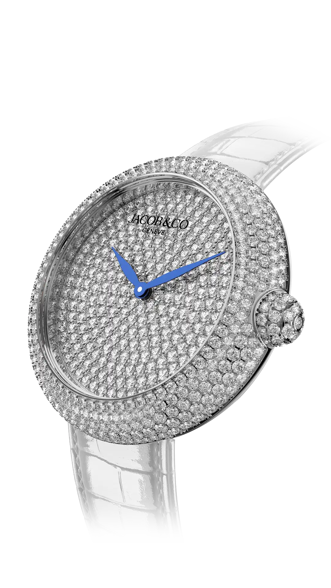 Brilliant Pavè - Stainless Steel White Diamonds 44MM