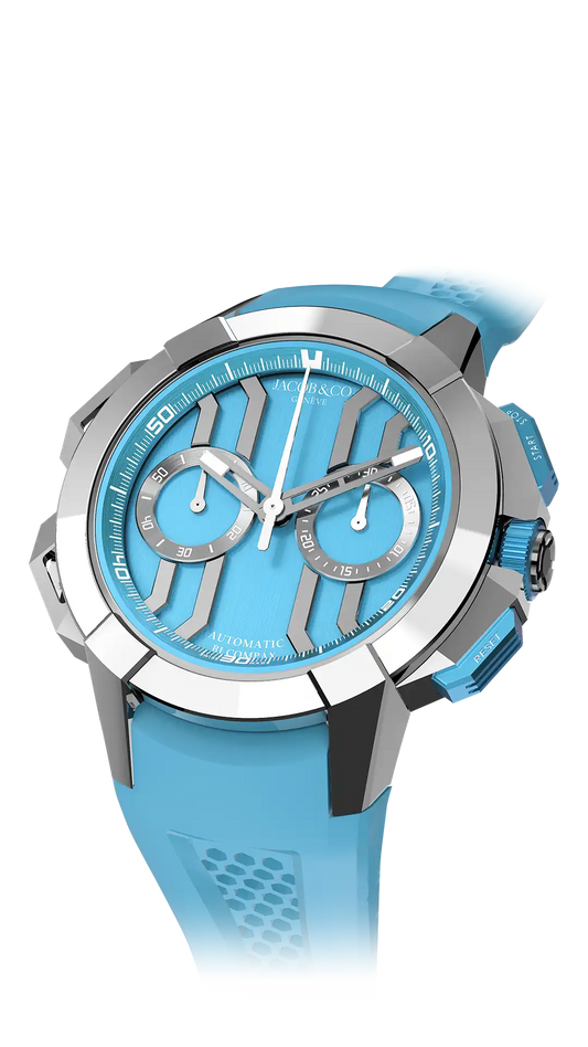 Epic X Chrono 44MM - Titanium (Light Blue)