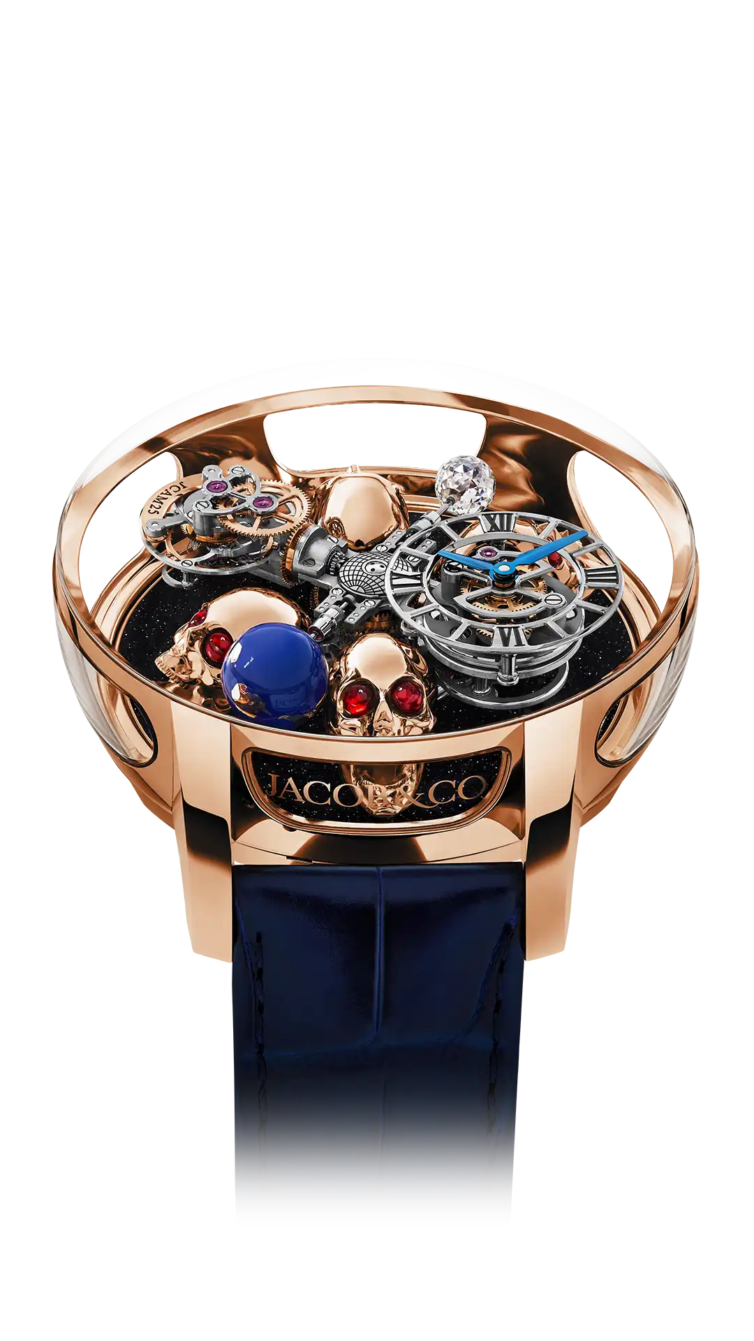 Astronomia Art - 4 Skulls (Rose Gold, Baguette)