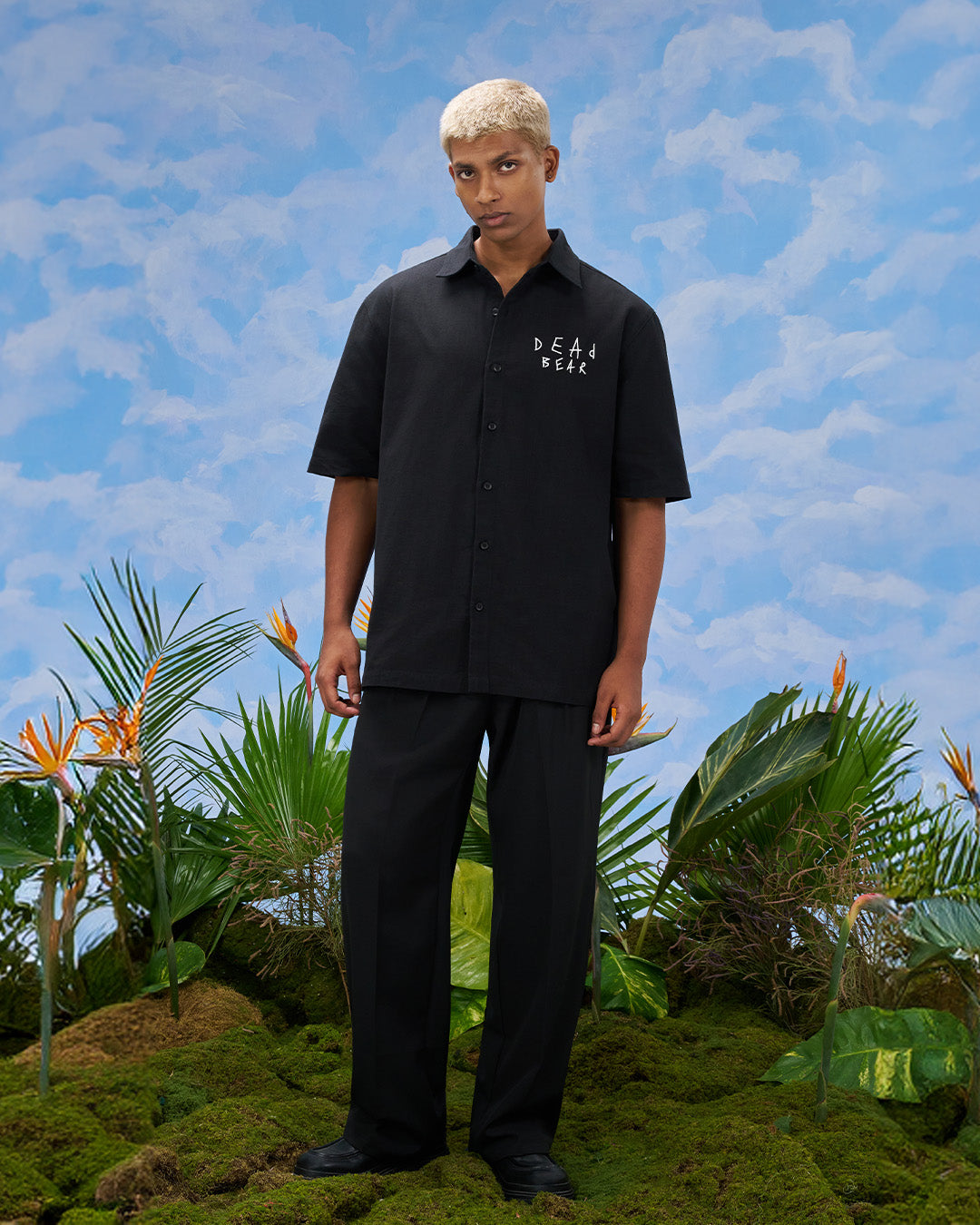 Scribbled Logo Shirt Black by DEADBEAR