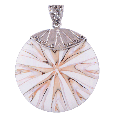 Shell 925 Sterling Silver Pendant - R100388-16
