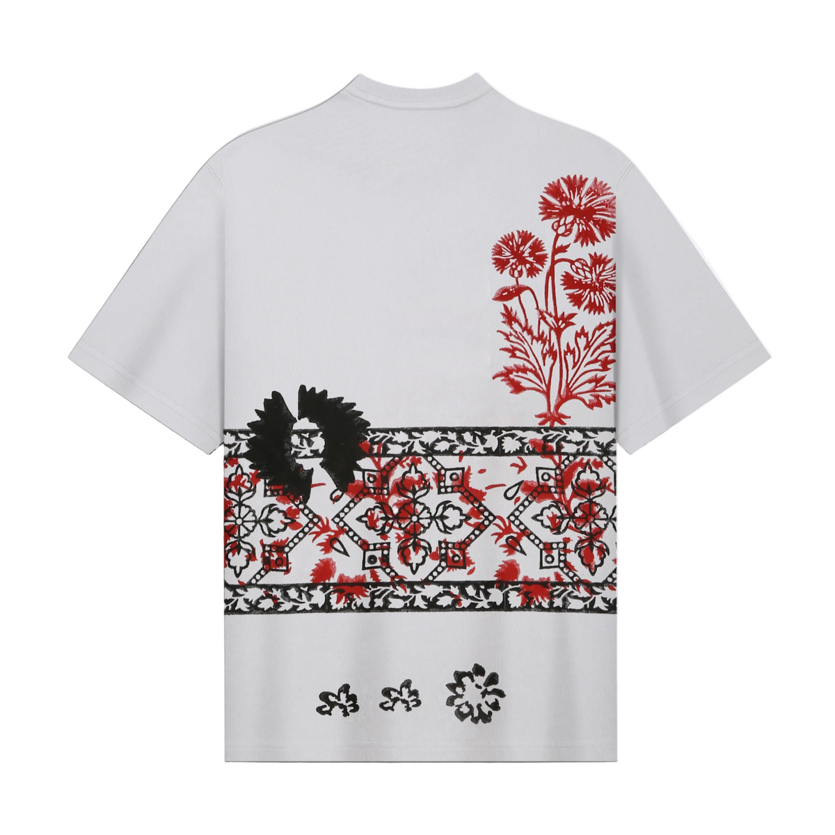 Grey Block Printed - Tshirt by FARAK