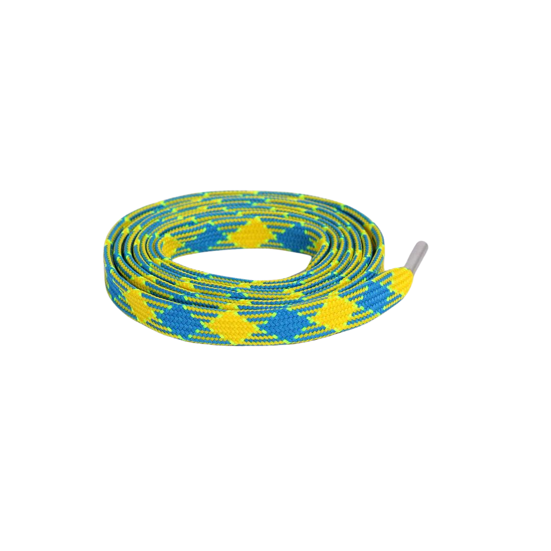 Sour Diesel Patterned Flat Laces | Best for Nike, Jordan & Hoka by KNOTTY by KNOTTY