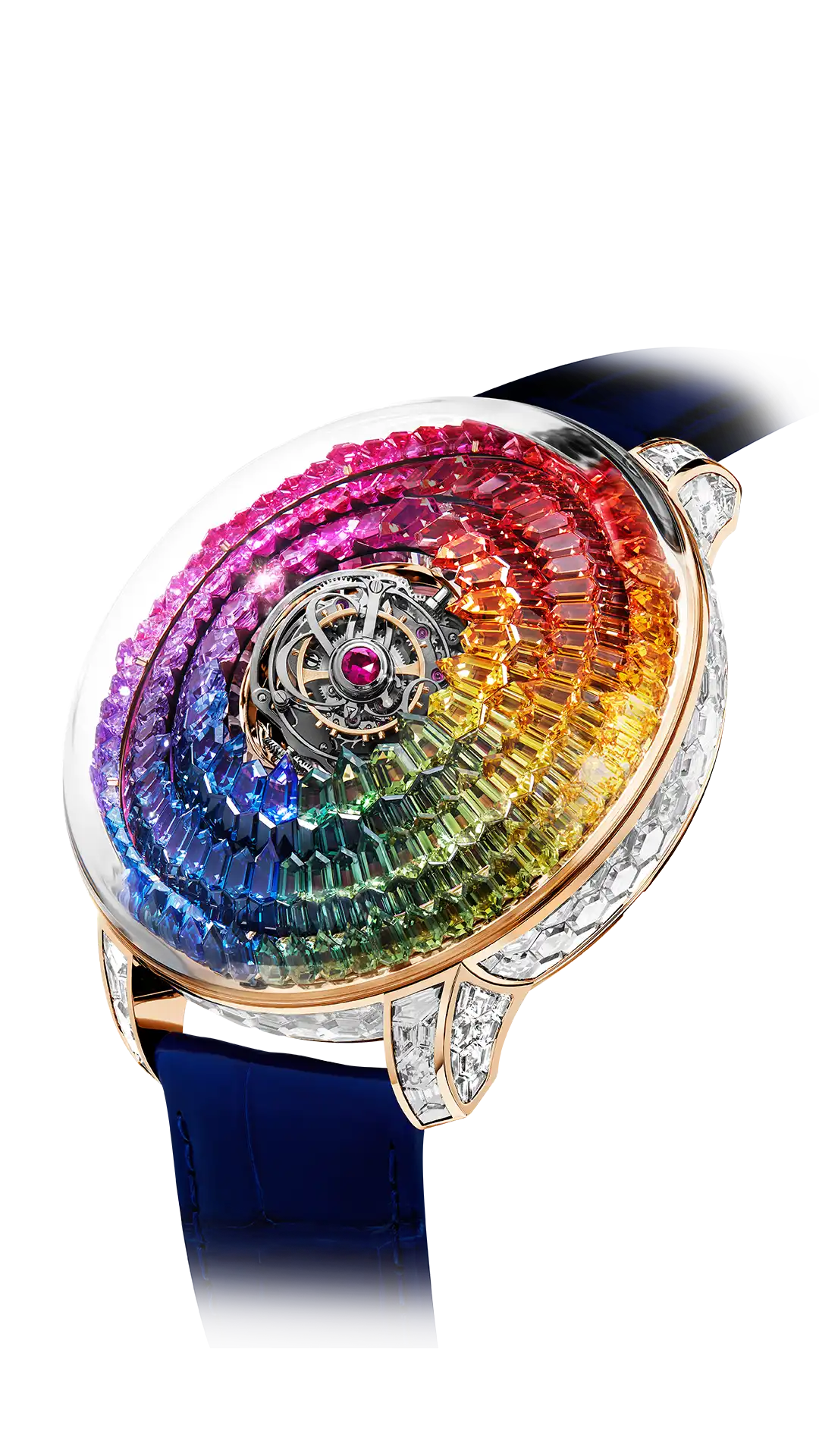 The Mystery Tourbillon - Full Orange Sapphires (Rose Gold)