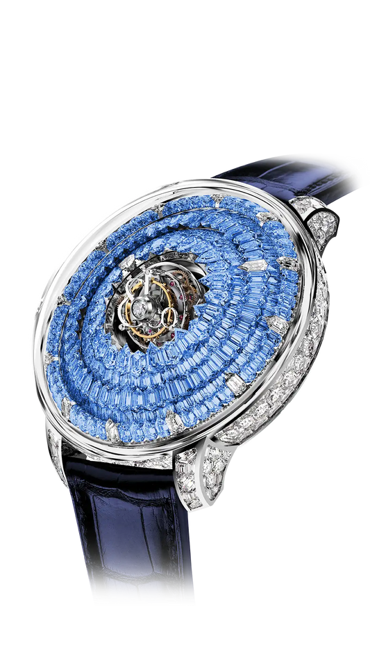 The Mystery Tourbillon - Full Icy Blue Sapphires (White Gold)