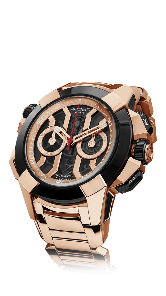 Epic X Chrono 47MM - Rose Gold Bracelet (Black)