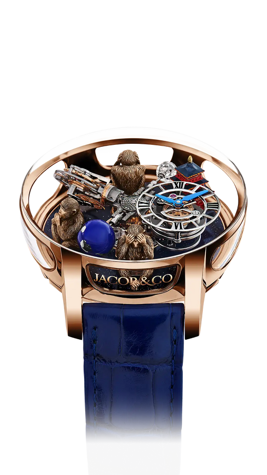 Astronomia Art - Three Wise Monkeys + Temple (Rose Gold)