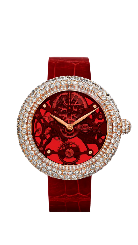 Brilliant Skeleton Northern Lights - Rose Gold, Red