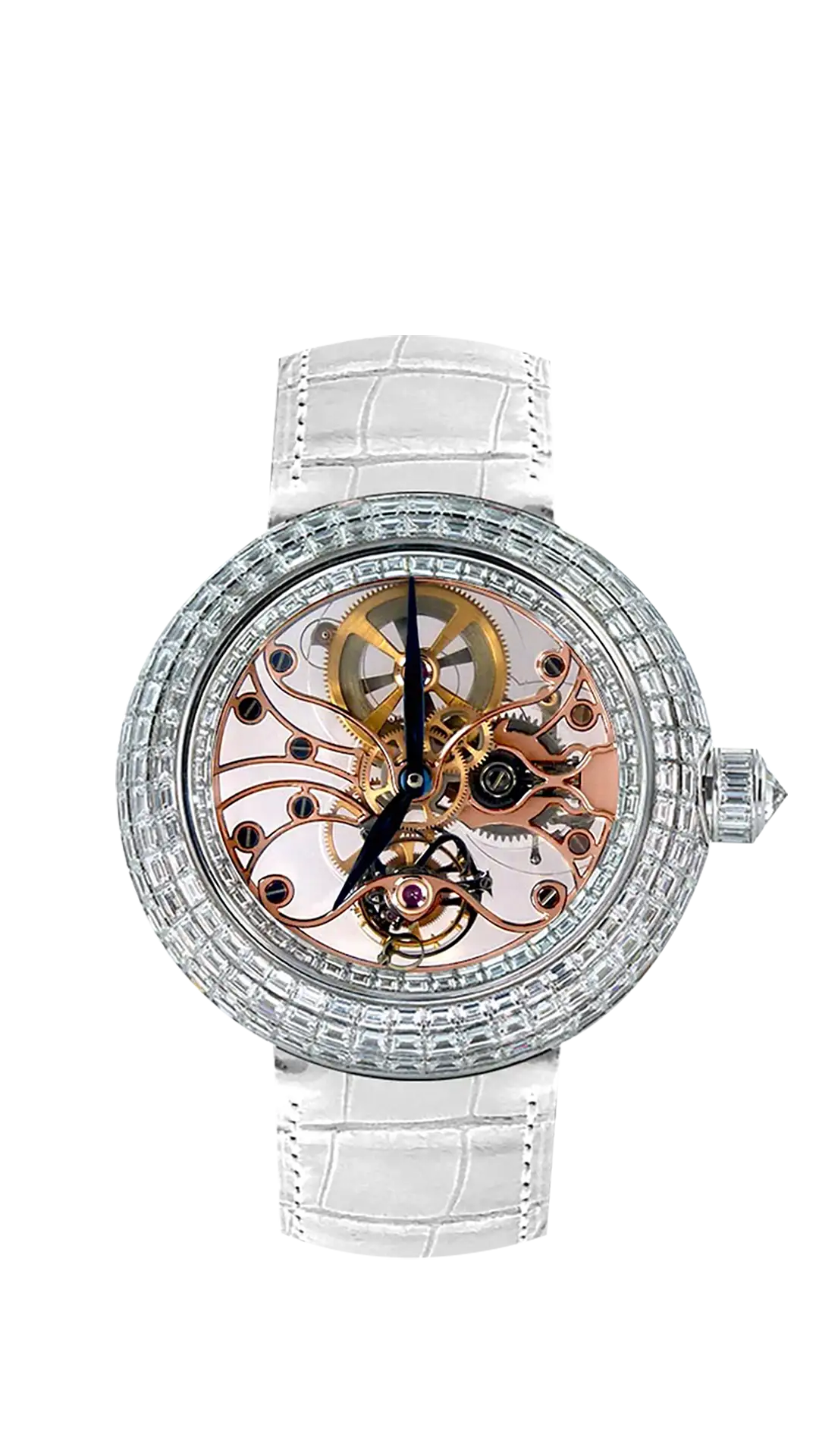 Brilliant Skeleton Baguette - Rose Gold - Yellow Sapphires