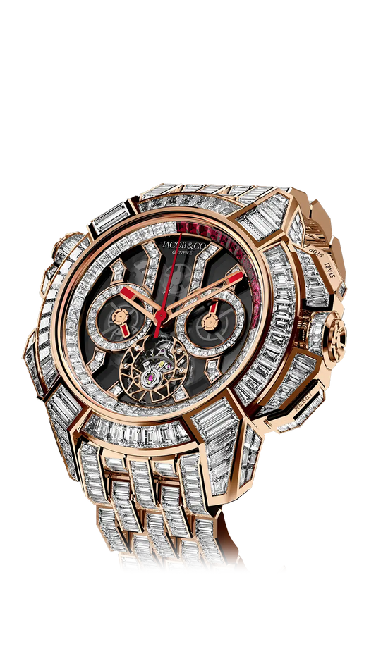 Epic X Chrono Tourbillon Baguette - Black Crystal Bracelet