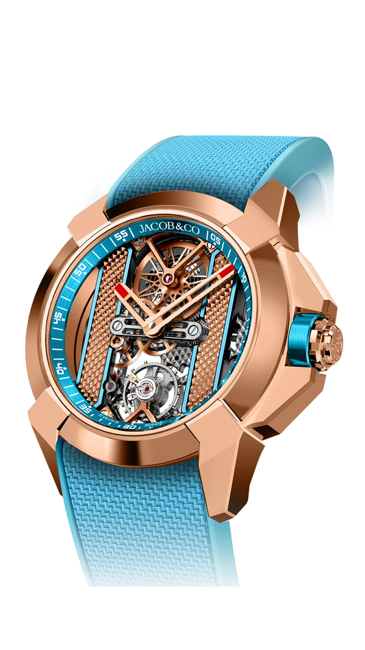 Epic X Bridges - Epic X Bridges V2 - Rose Gold And Stainless Steel - Light Blue Inner Ring