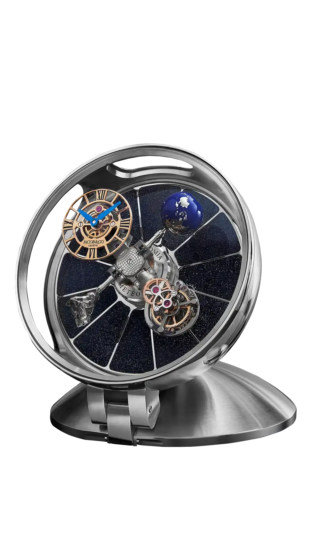Astronomia Table Clock - White Gold