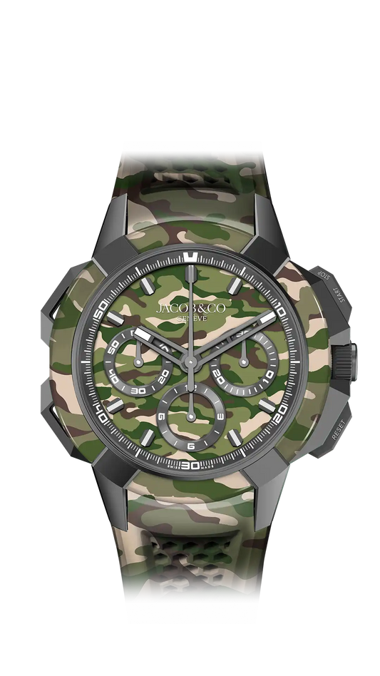 Epic X Chrono 44MM Tri-Compax - Green Camo
