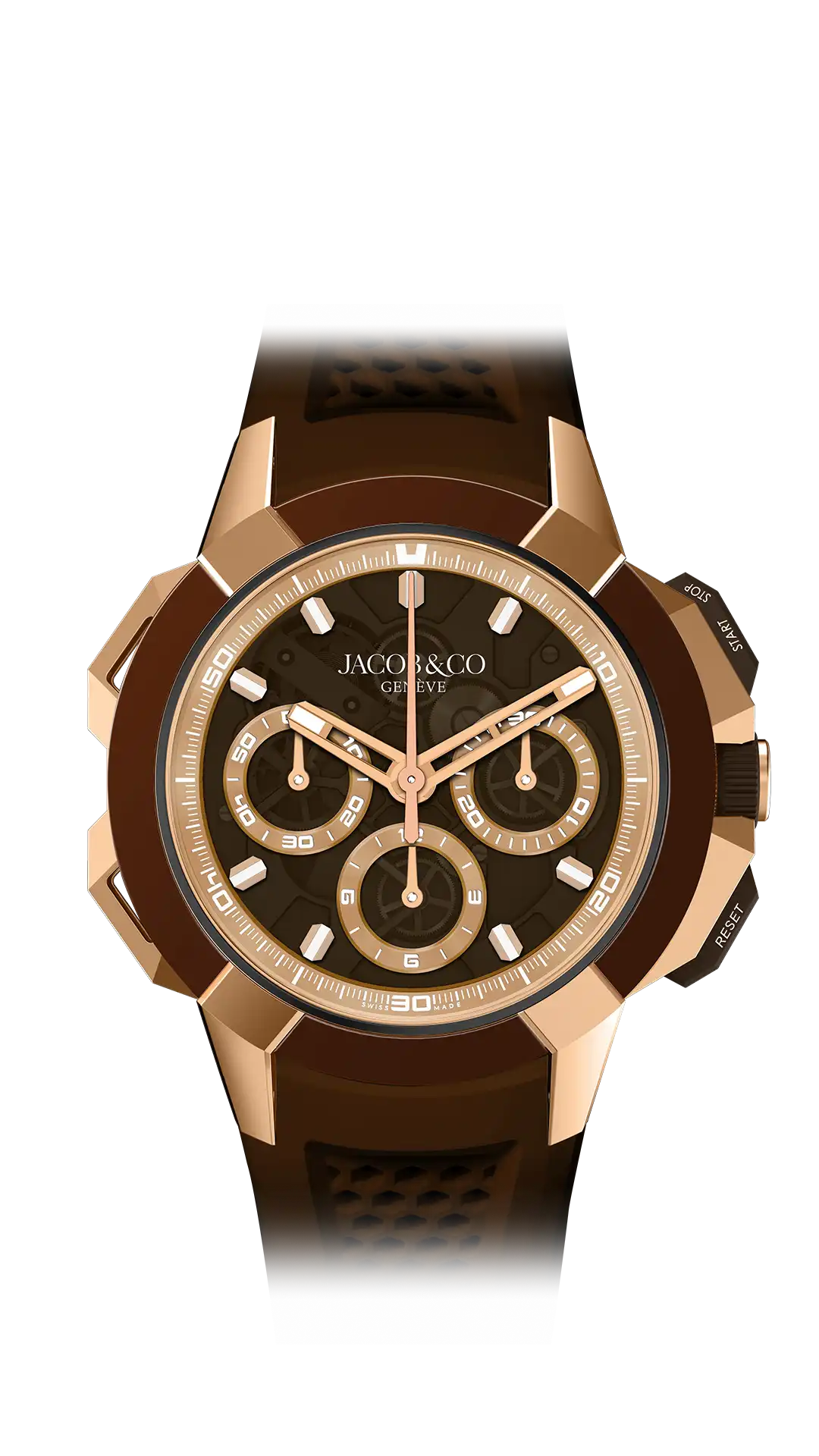 Epic X Chrono 44MM Tri-Compax - White Ceramic, Green Dial