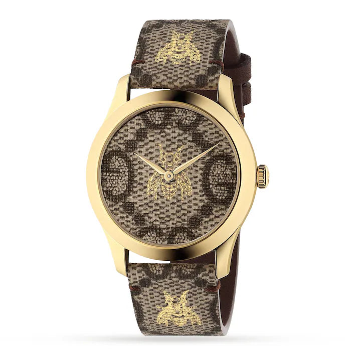 Women’s Gucci G-Timeless YA1264068 Leather Quartz Watch