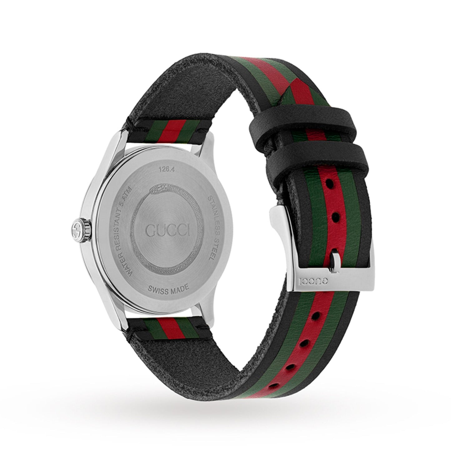 Men's Gucci G-Timeless YA1264079 Black Dial Leather Quartz Watch