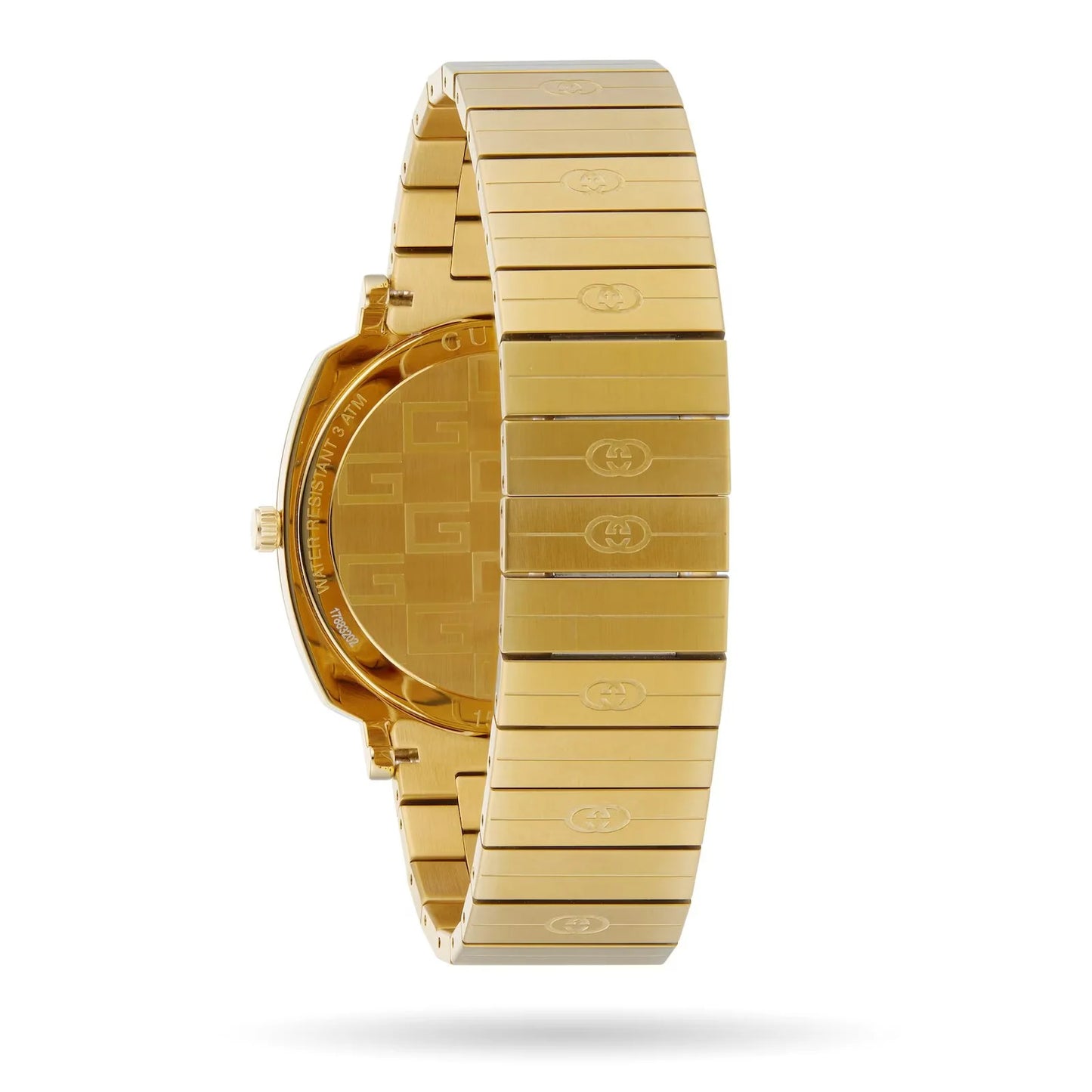 Unisex Gucci YA157409 Grip Quartz Watch with Brushed Gold PVD Case