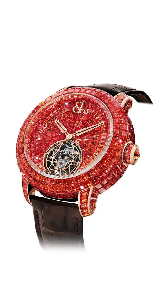 Caviar Tourbillon - Orange Sapphires 44mm