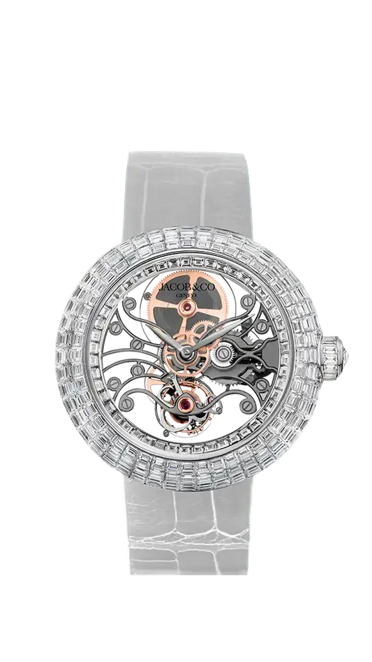 Brilliant Skeleton Baguette - White Gold White Diamonds