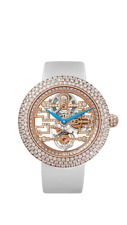 Brilliant Tourbillon Art Deco - Full Diamond Pave