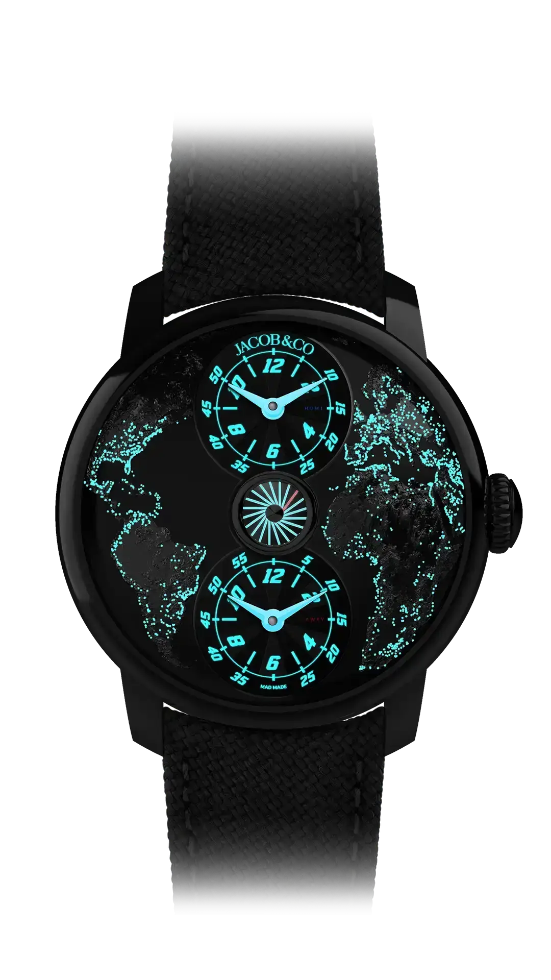 The World is Yours Dual Time Zone MAD Paris - Black DLC Steel