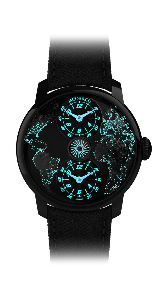 The World is Yours Dual Time Zone MAD Paris - Black DLC Steel