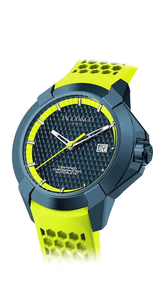 Epic X Sport - Blue PVD Steel & Neon Yellow