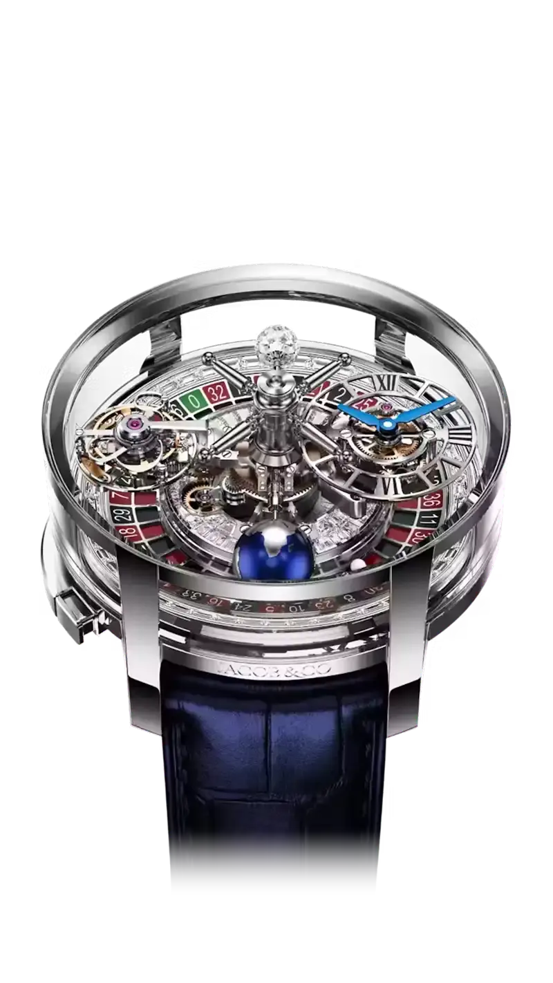 Astronomia Casino - Rose Gold with Baguette Ring Dial