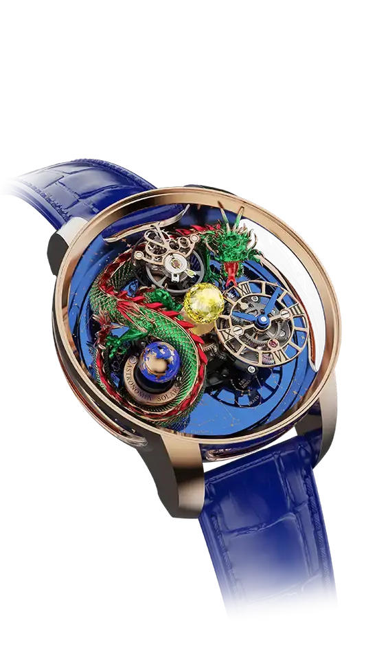 Astronomia Dragon - Green Dragon in Rose Gold
