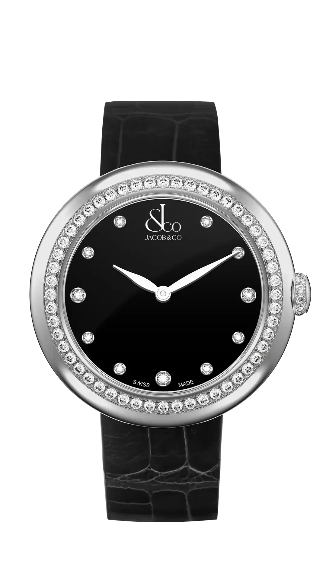Brilliant - Pave-set, Multicolored Sapphires in Stainless Steel