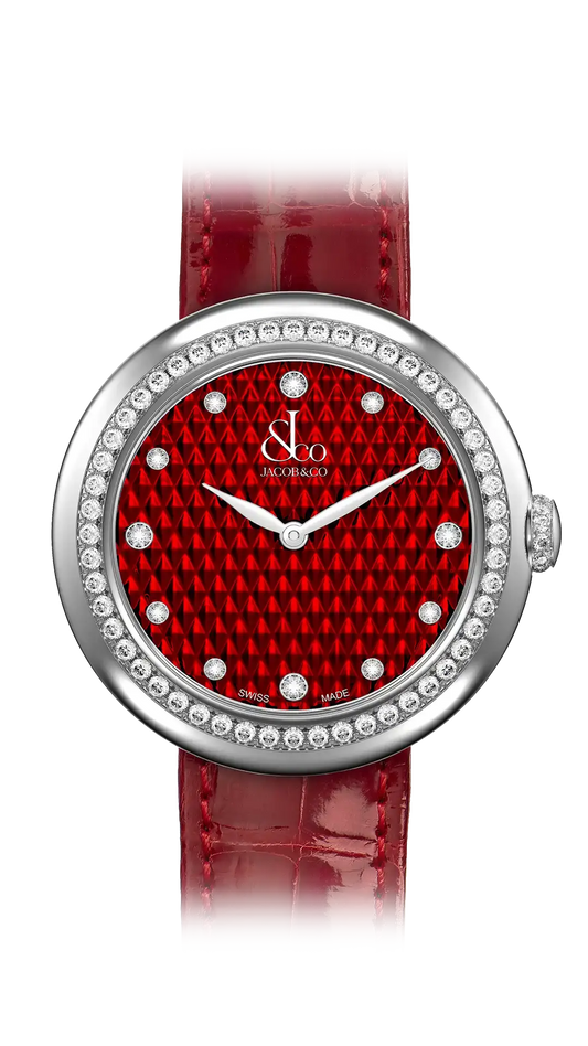 Brilliant - Stainless Steel with Red Pyramid Dial