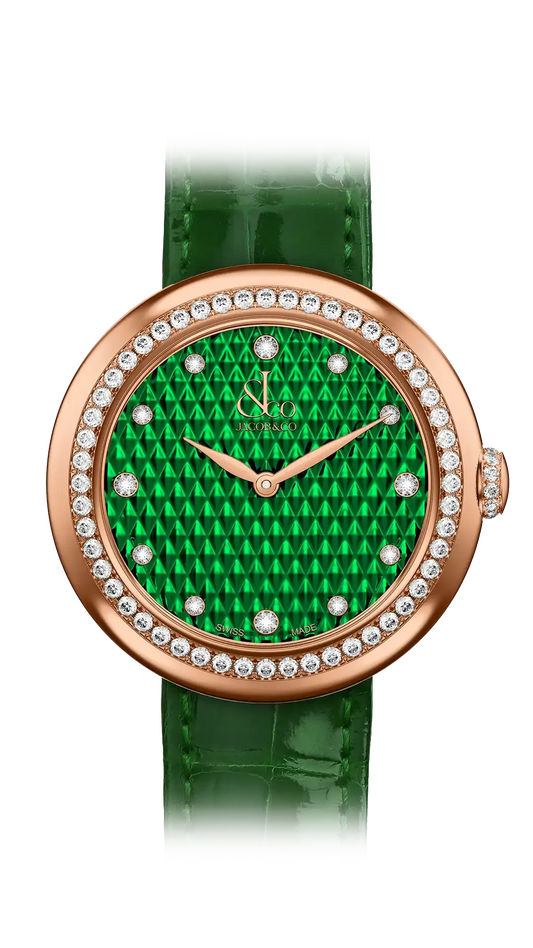 Brilliant - Rose Gold with Green Pyramid Dial