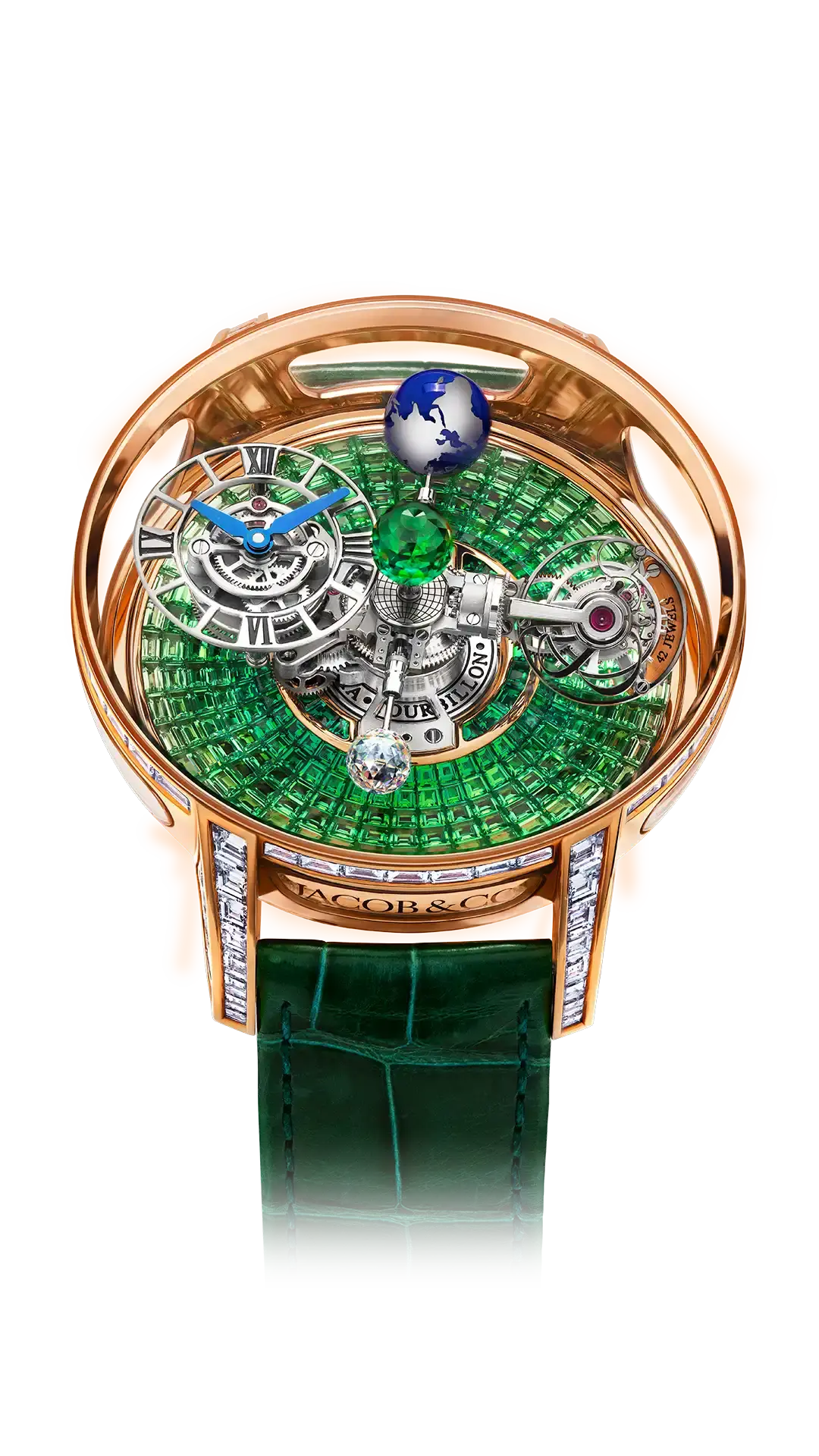 Astronomia Tourbillon Baguette - White Gold, Baguette Blue Sapphires
