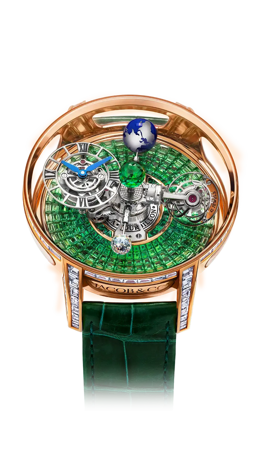 Astronomia Tourbillon Baguette - Rose Gold, Tsavorites
