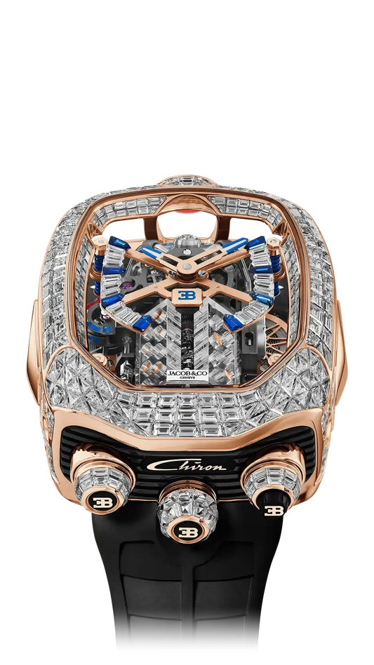 Bugatti Chiron Tourbillon Baguette - Rose Gold