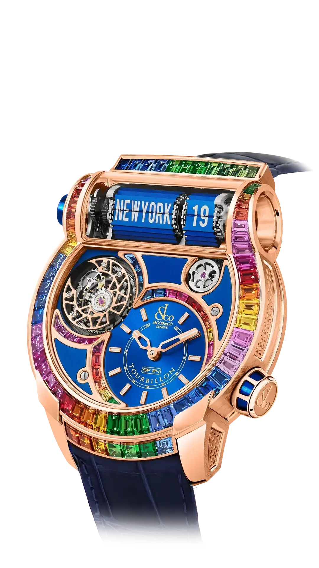 Epic SF24 Tourbillon Baguette - White Gold Arlequino