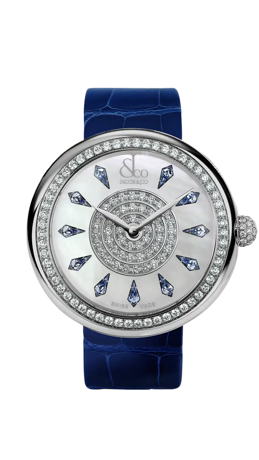Brilliant - Icy Blue Sapphires in Stainless Steel