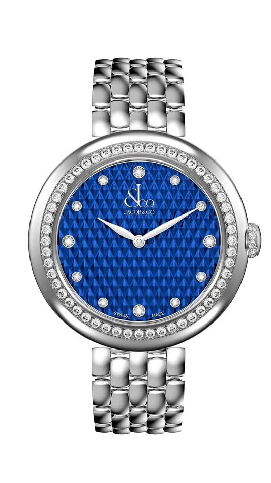 Brilliant - Stainless Steel with Blue Pyramid Dial (Bracelet)