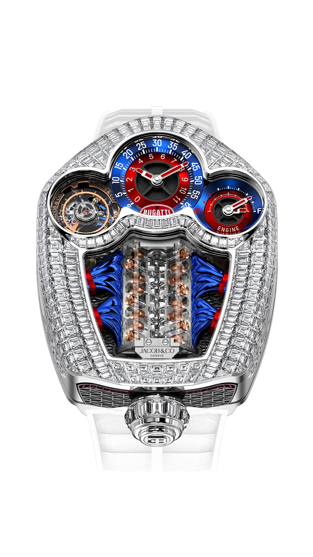 Bugatti Tourbillon Baguette - Rose Gold