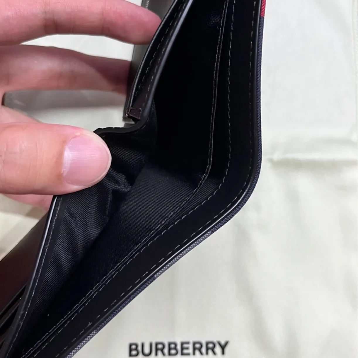 Burberry Checkered Cotton Eight-Card Wallet