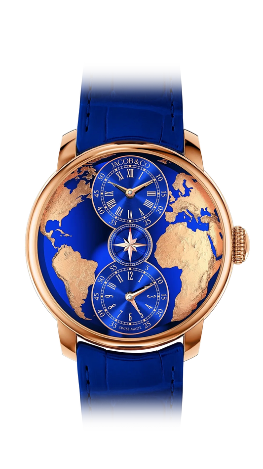 The World is Yours Dual Time Zone - Rose Gold