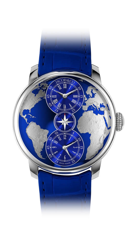 The World is Yours Dual Time Zone - Blue