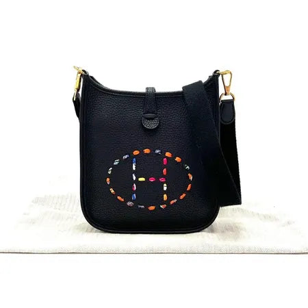 Hermès Evelyne Mini Shoulder/Crossbody Bag – Black & Gold