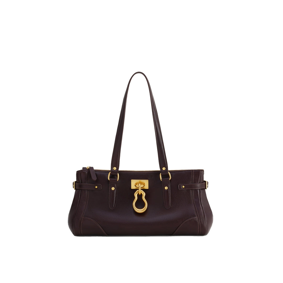 JW PEI Yvette Elongated Tote Bag - Dark Brown by JW PEI